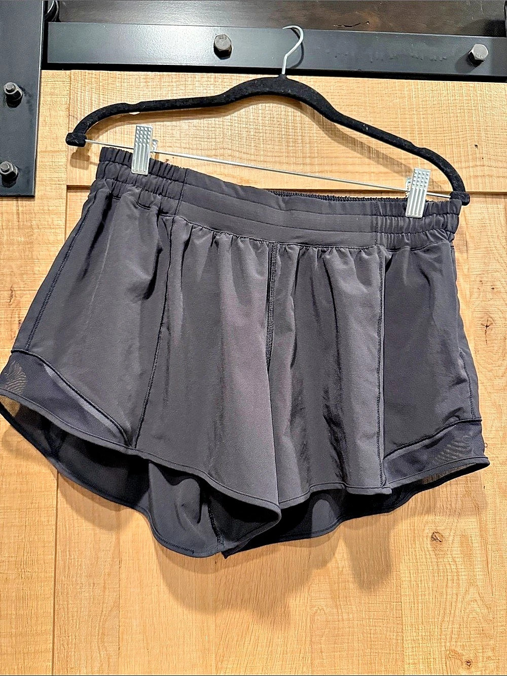 Lululemon Track That Mid-Rise Lined Short 5" Black Athletic Shorts